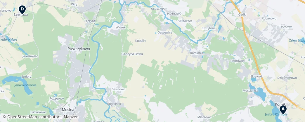 Map of Poznań County