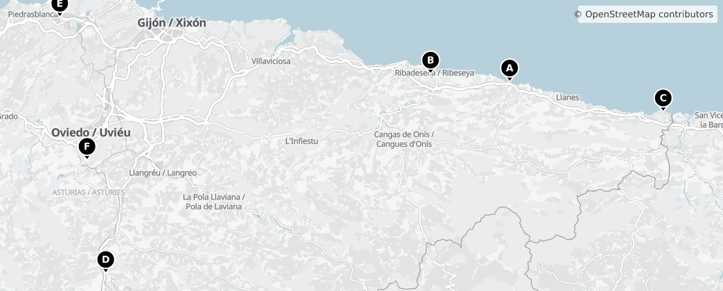 Map of Principality of Asturias