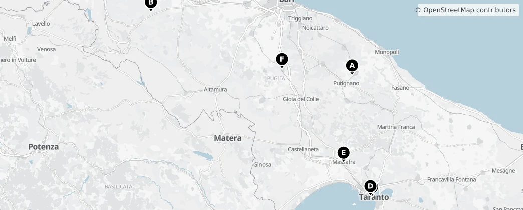 Map of Puglia