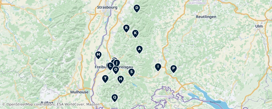 Map of Freiburg