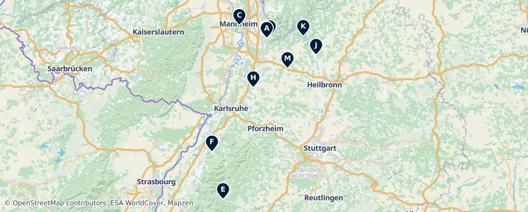 Map of Karlsruhe