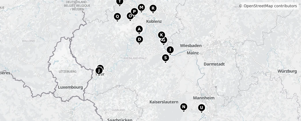 Map of Rhineland-Palatinate