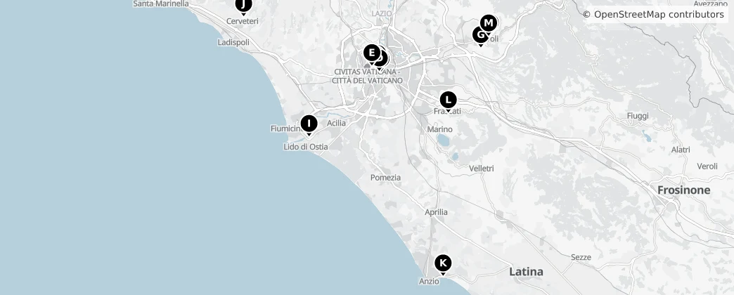 Map of Metropolitan City of Rome Capital