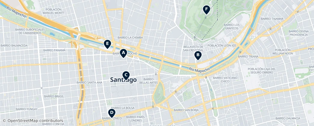 Map of Santiago