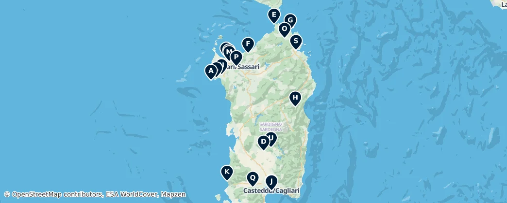 Map of Sardinia