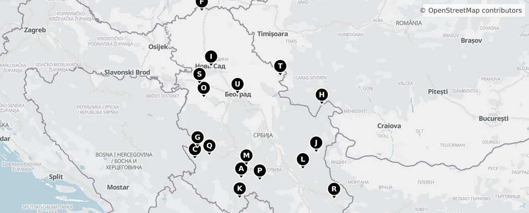 Map of Serbia