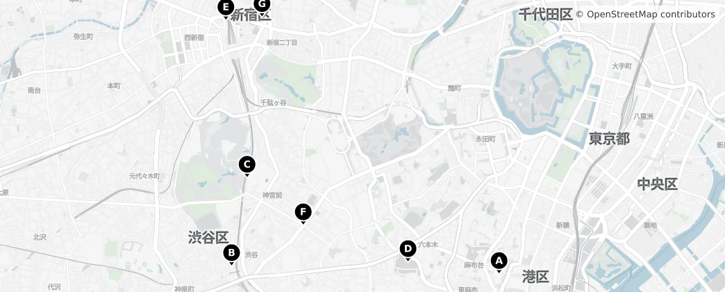 Map of Shibuya