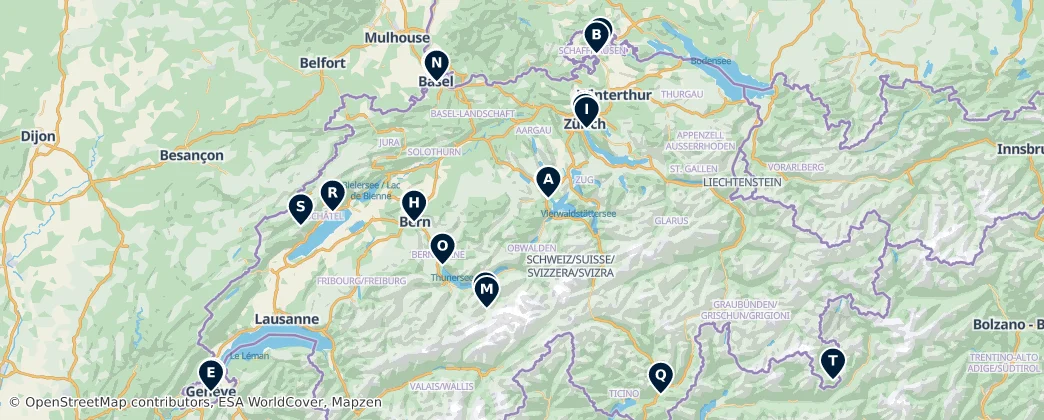 Map of Switzerland