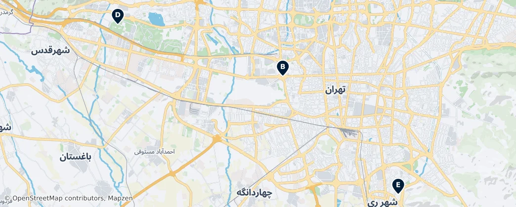 Map of Tehran