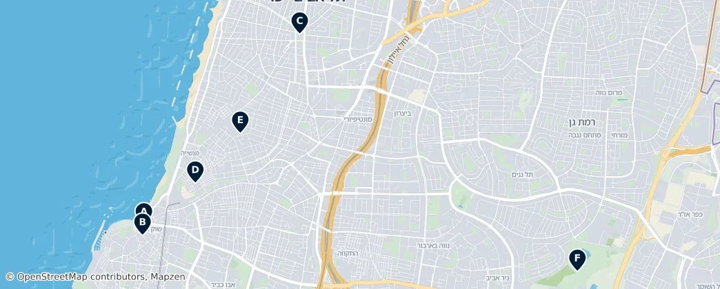 Map of Tel Aviv District