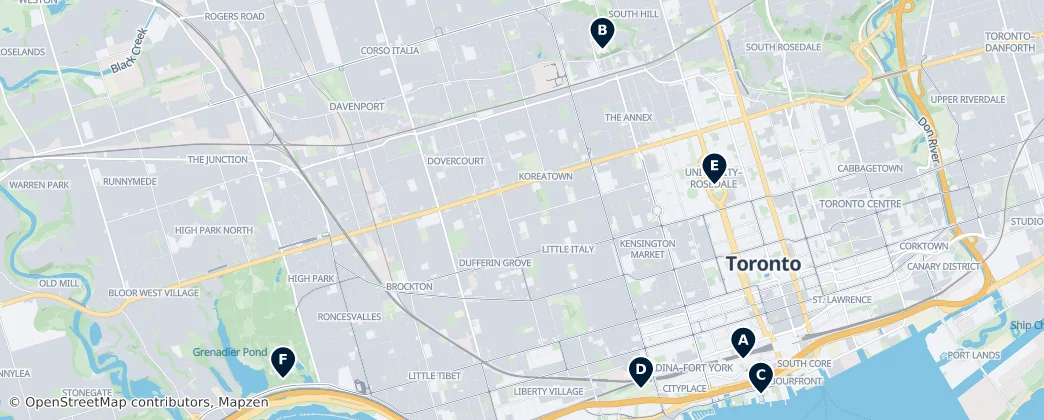 Map of Toronto