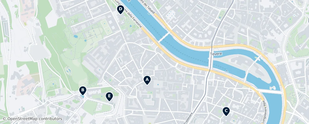 Map of Trastevere