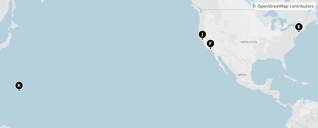 Map of United States of America