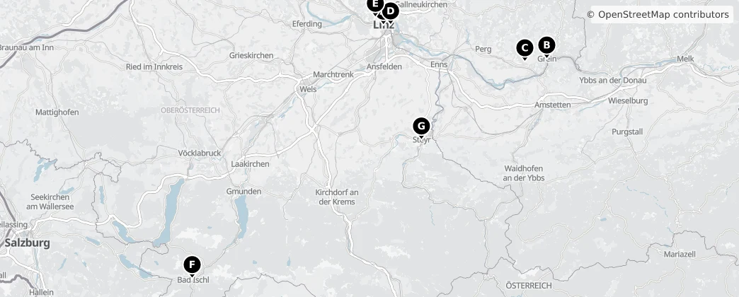 Map of Upper Austria