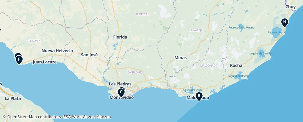 Map of Uruguay