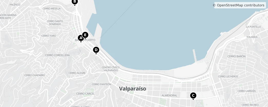 Map of Valparaíso