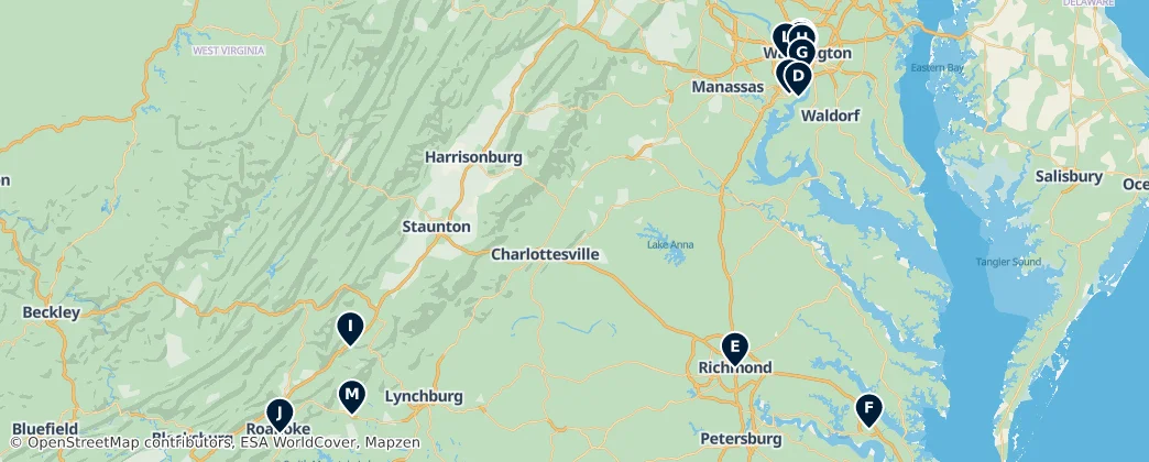 Map of Virginia