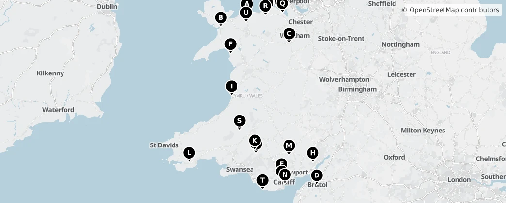 Map of Wales