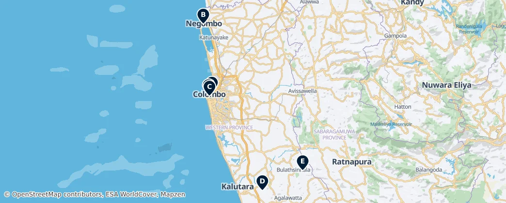 Map of Western Province