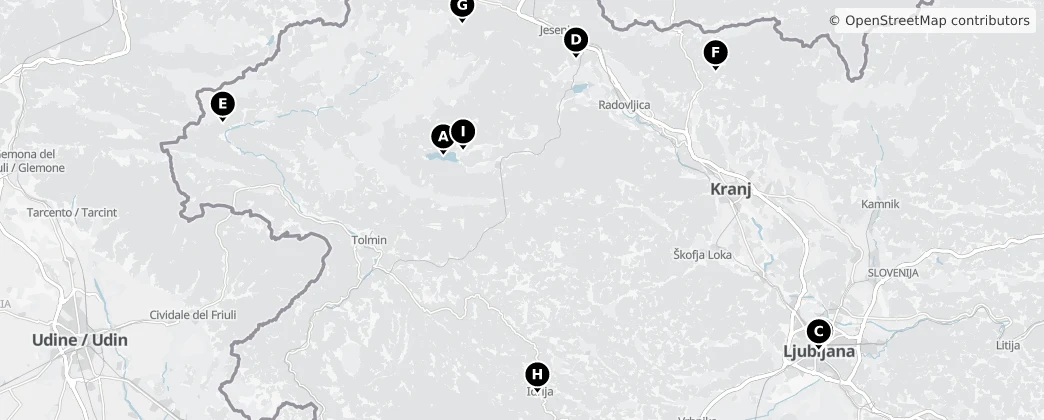 Map of Western Slovenia