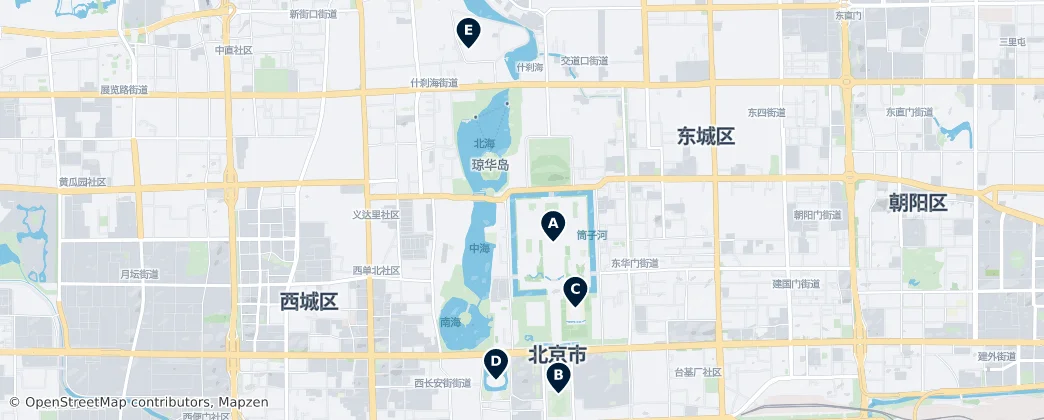 Map of Xicheng