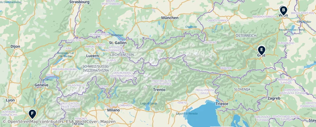 Map of Alps