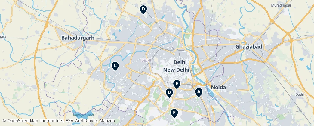 Map of Delhi