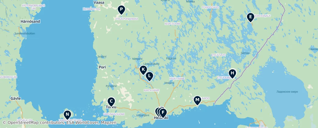 Map of Finland