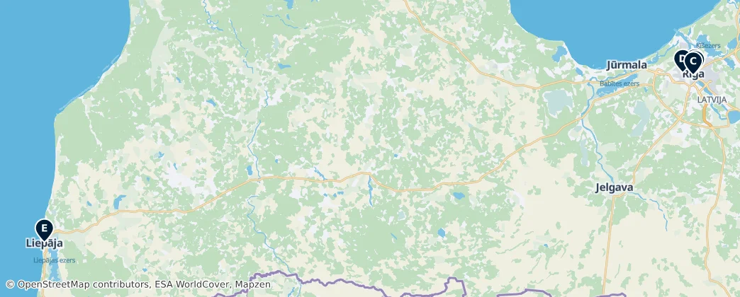 Map of Latvia