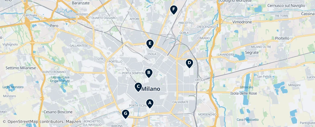Map of Milan
