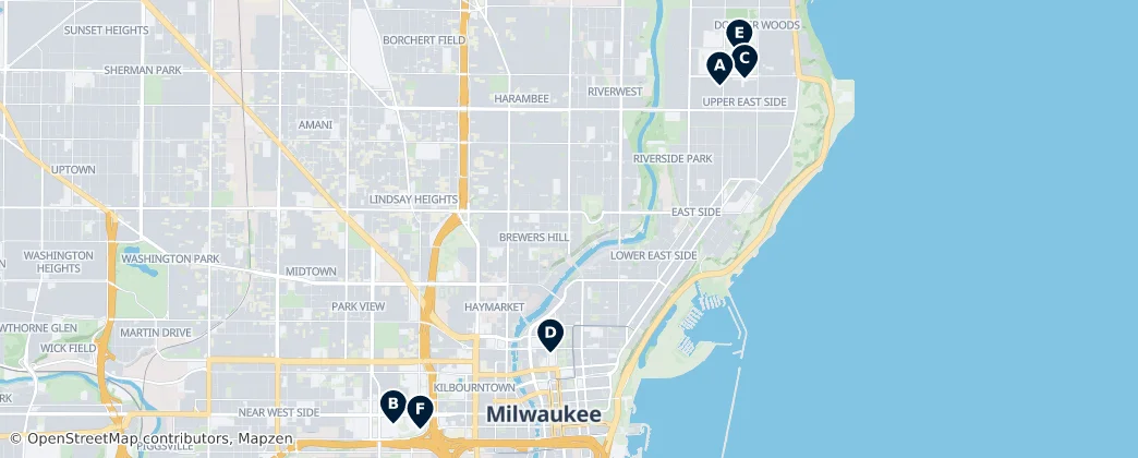 Map of Milwaukee