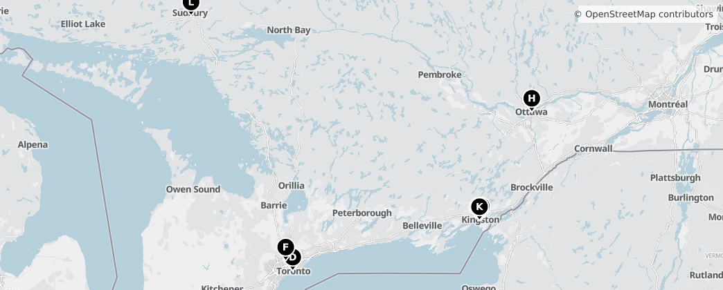 Map of Ontario