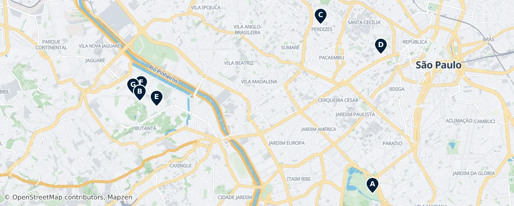 Map of São Paulo