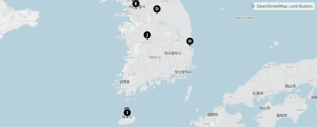 Map of South Korea