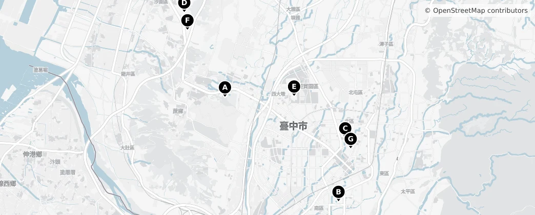 Map of Taichung