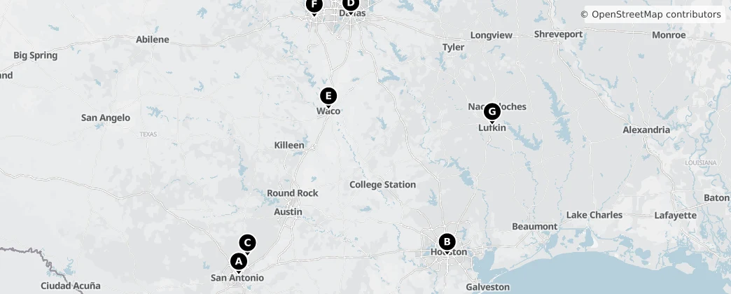 Map of Texas
