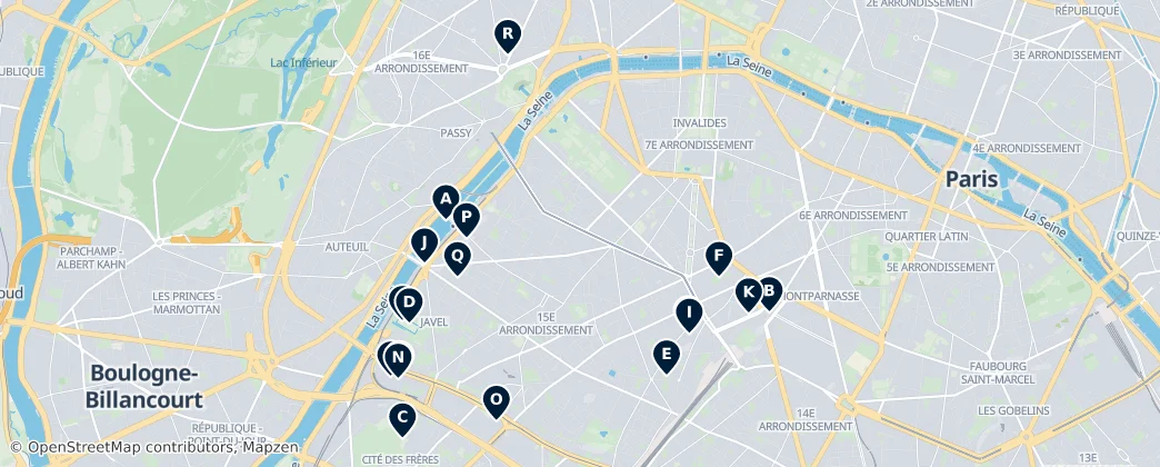 Map of 15. arrondissement