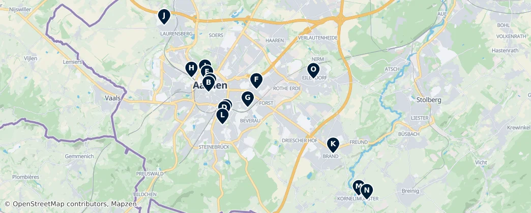 Map of Aachen