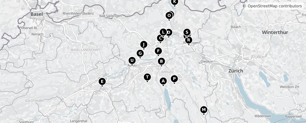 Map of Aargau