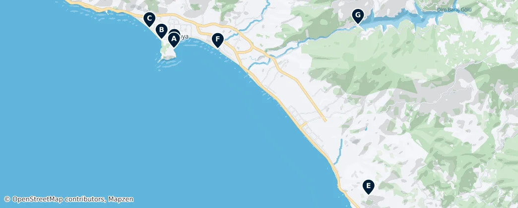 Map of Alanya