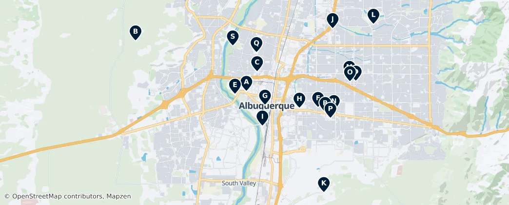 Map of Albuquerque