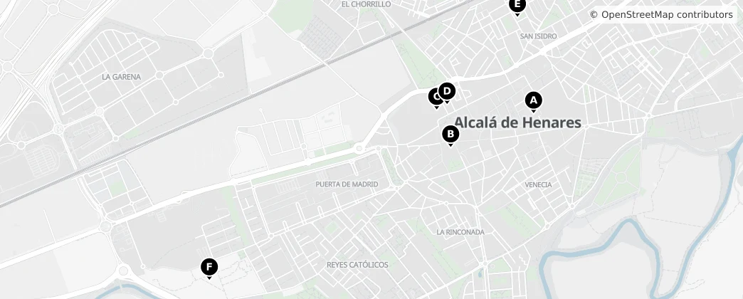Map of Alcalá de Henares