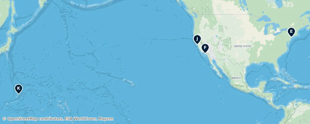 Map of Amerika Birleşik Devletleri