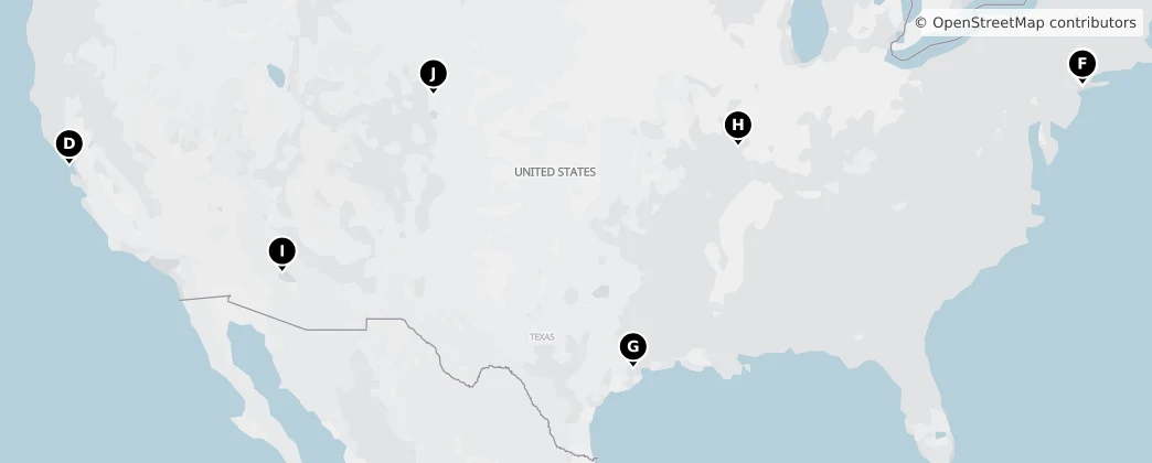 Map of Amerika Birleşik Devletleri