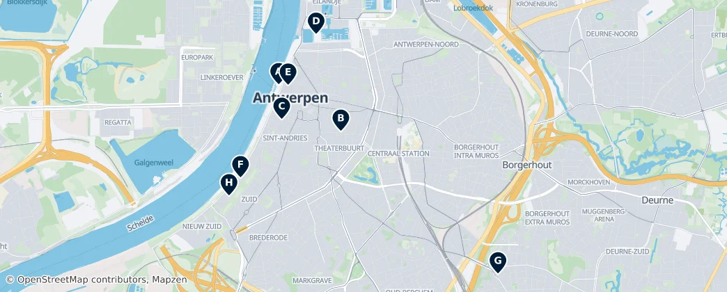 Map of Anvers