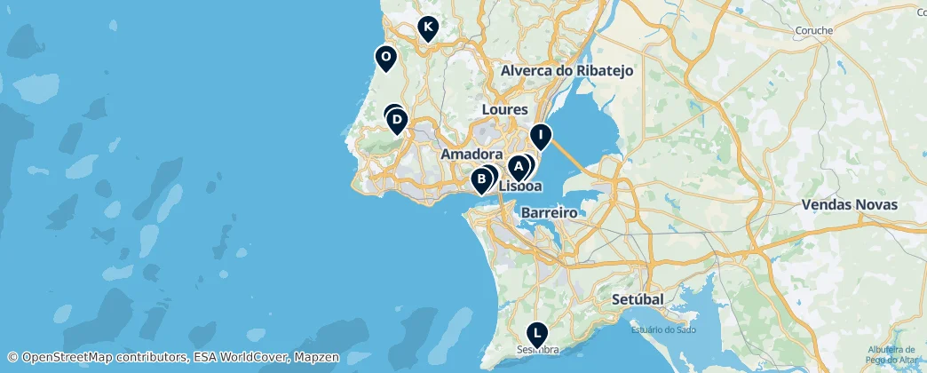 Map of Lisbon metropolitan area
