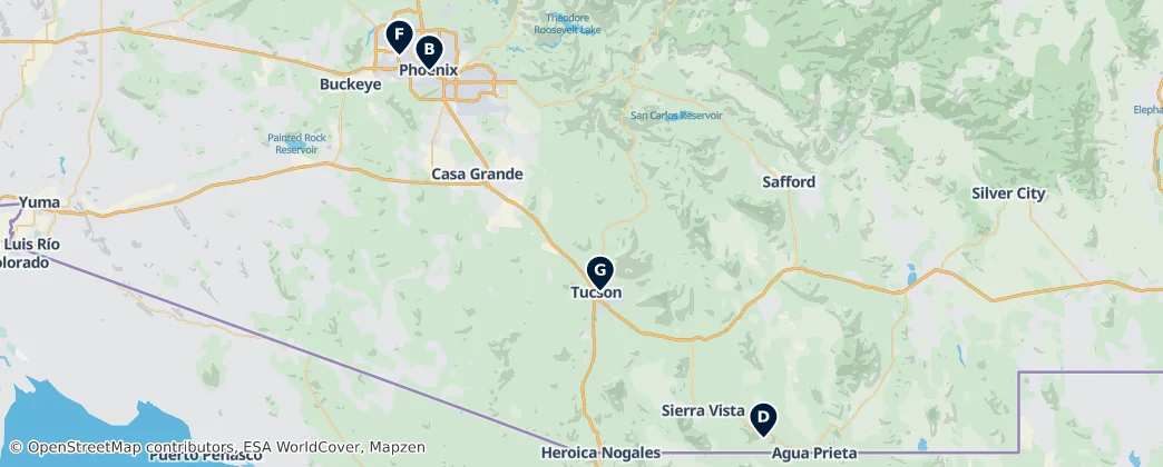 Map of Arizona