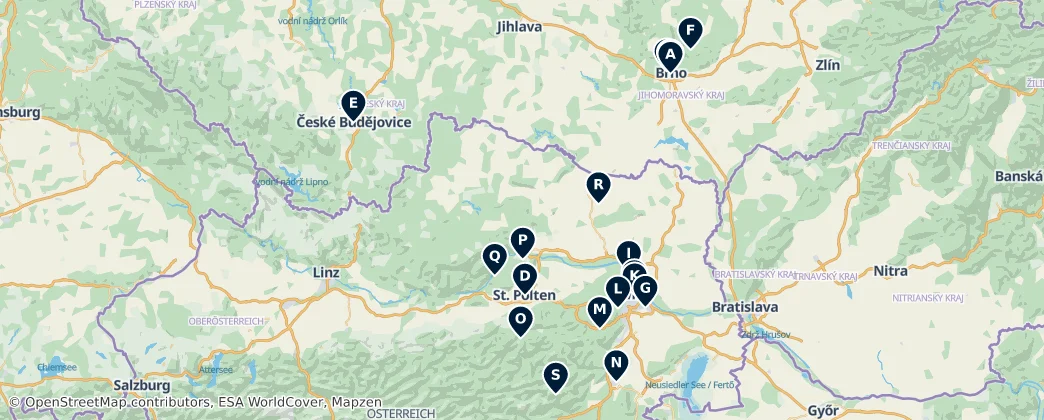 Map of Aşağı Avusturya