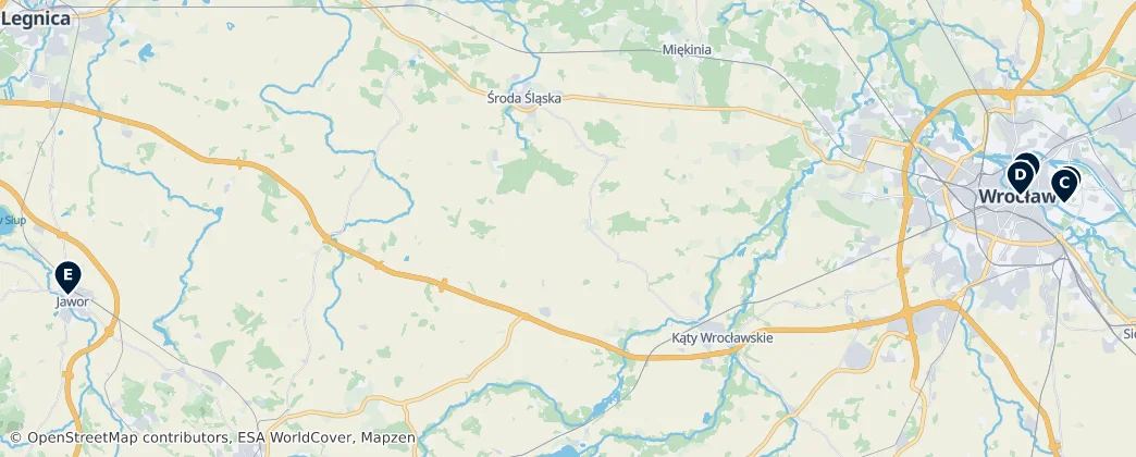 Map of Aşağı Silezya Voyvodalığı