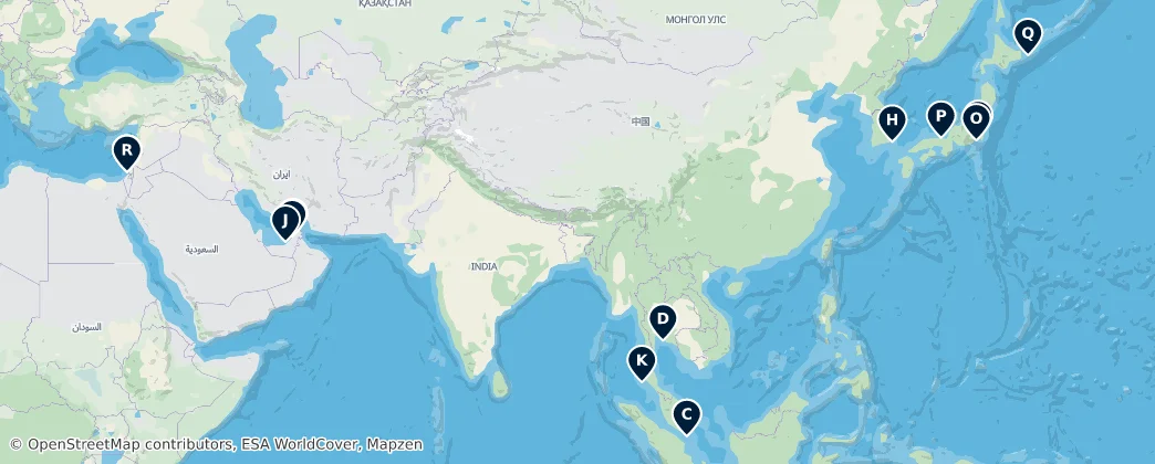 Map of Asya